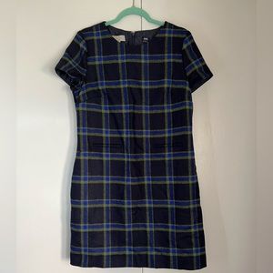 Hobbs London Wool Plaid Mini Dress NWT